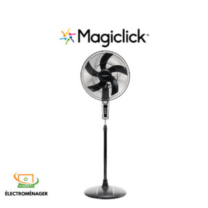 VENTILADOR MAGICLICK DE PIE CON BOTONERA Y TIMER PALA PLASTICA 5 ASPAS 20"